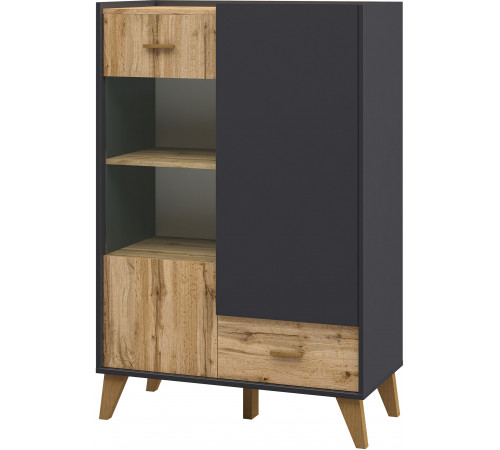 Шкаф комбинированный Сканди МН-036-08(графит)