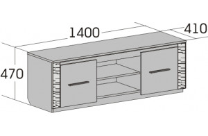 Тумба под телевизор для гостиной Элана, цвет Бодега белая
