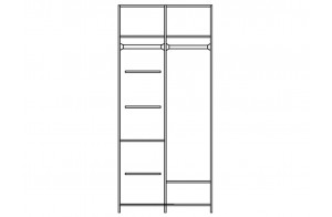 Шкаф для одежды Нинель ММ-167-01/03 (табак+тп)